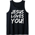 Christian Evangelism Gift for Men Jesus Loves You! Tank Top MADE IN USA T-Shirts, Hoodie, Sweatshirt | RetroVerseTees.com