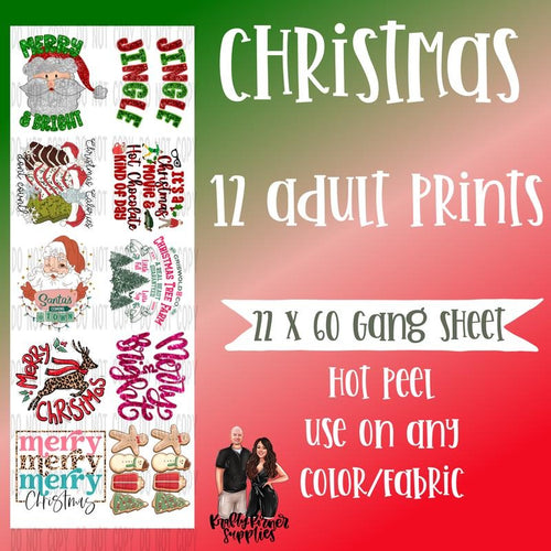 Christmas #1 Gang Sheet, 22 x 60 T-Shirts, Hoodie, Sweatshirt | RetroVerseTees.com
