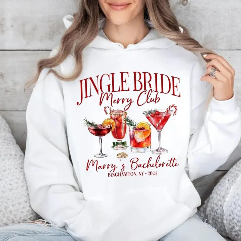 Christmas Bachelorette, Bridee Sweatshirt, Vintage Christmas Bachelorette Shirts, Jingle Bridee Bachelorette Party...