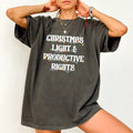 Christmas Lights & Reproductive Rights Shirt Comfort Colors, Merry Christmas Tee, Holiday Shirt Gift for Women, Feminist...