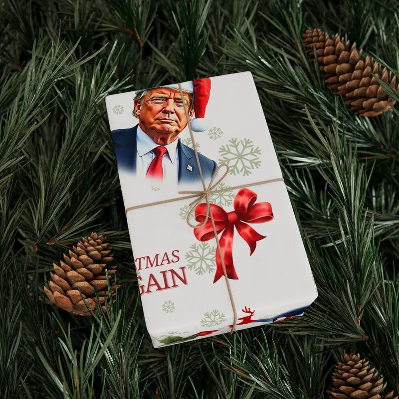 Christmas Trump Wrapping Papers, Make Christmas Great Again, Festive Gift Wrap, Holiday Present Decor, Xmas Gift...