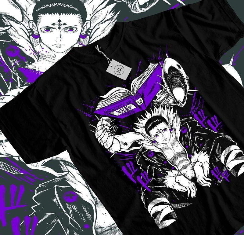 Chrollo Book Hunter X Hunter T-Shirt S-4XL Manga HXH Anime Graphic Tee Tshirt S-4XL Hoodie, Sweatshirt | RetroVerseTees.com