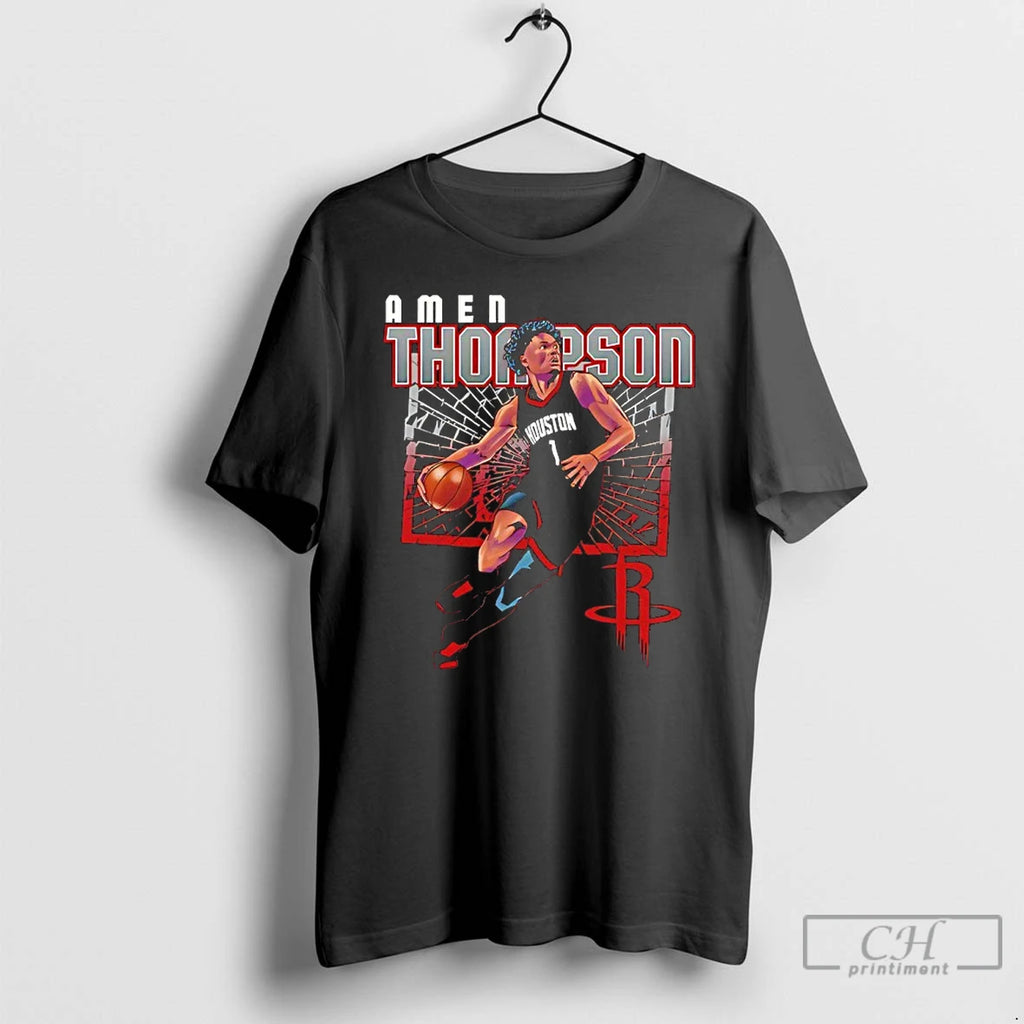Classic Amen Thompson Houston Rockets Basketball Player Shattered T-Shirts, Hoodie, Sweatshirt | RetroVerseTees.com