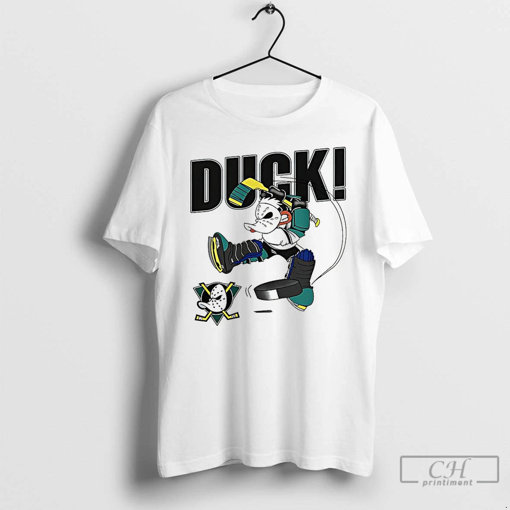Classic Anaheim Mighty Ducks Mascot Playing Hockey 90s T-Shirts, Hoodie, Sweatshirt | RetroVerseTees.com