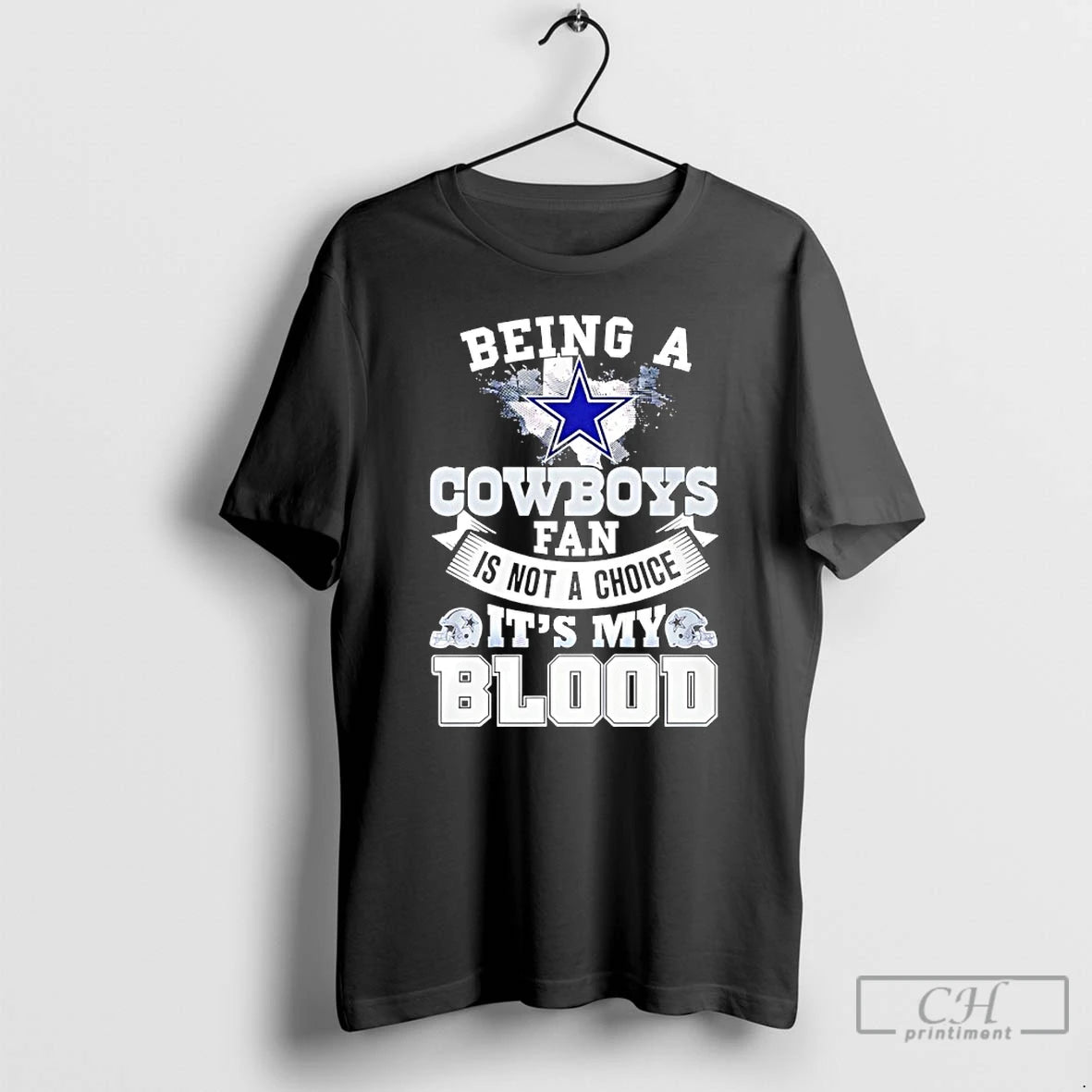 Classic Being A Cowboys Fan Is Not A Choice Its My Blood T Shirts Sweater Hoodie, Sweatshirt | RetroVerseTees.com