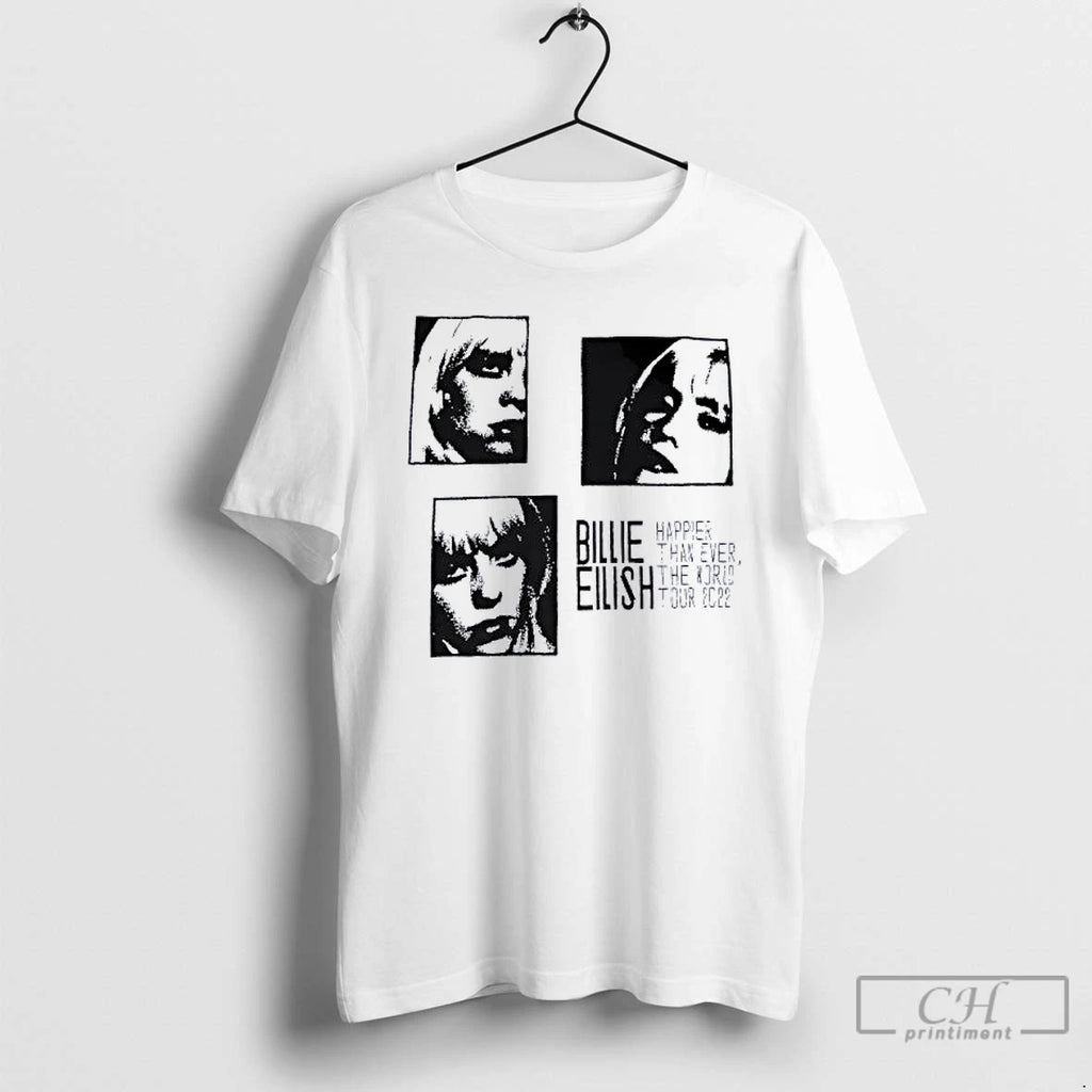 Classic Billie Eilish Happier Than Ever The World Tour 2022 T-Shirts, Hoodie, Sweatshirt | RetroVerseTees.com