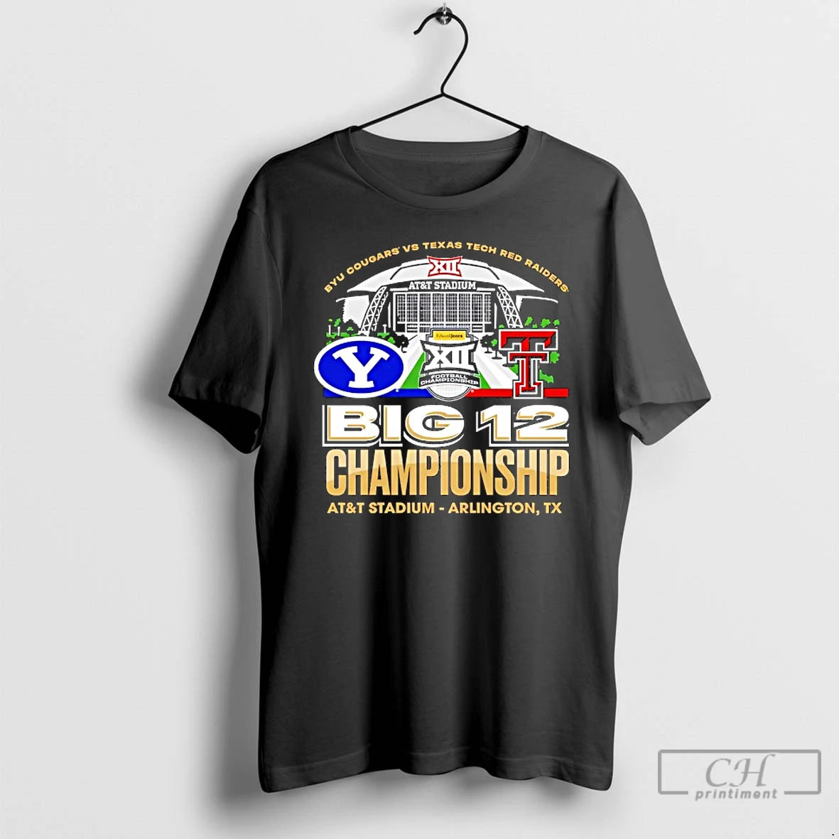 Classic Byu Cougars Vs Texas Tech Red Raiders Big 12 Football Championship Stadium Arlington Tx T-Shirts, Hoodie, Sweatshirt