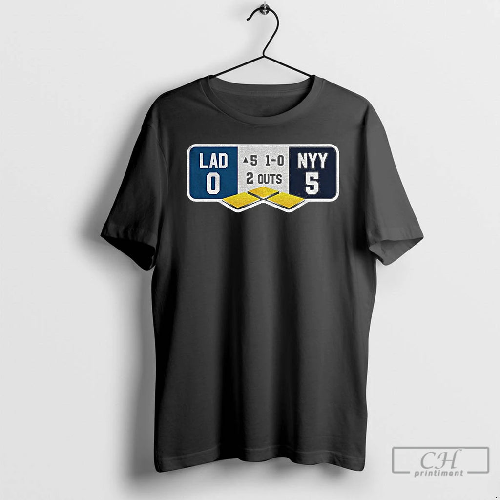 Classic Dodgers Yankees World Series Top Of The Fifth Lad 0 5 Nyy T Shirts Hoodie, Sweatshirt | RetroVerseTees.com
