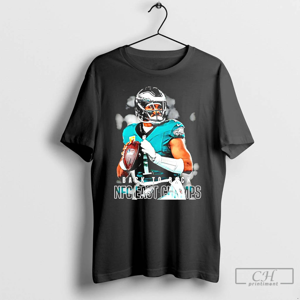 Classic Jalen Hurts 2025 Back To Back Nfc East Champs T-Shirts, Hoodie, Sweatshirt | RetroVerseTees.com
