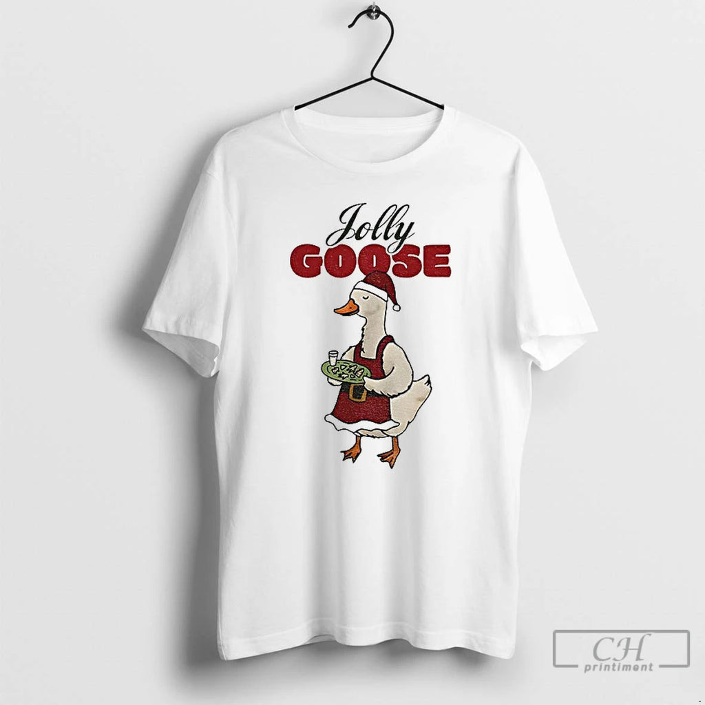 Classic Jolly Goose Santa Hat Merry Christmas T-Shirts, Hoodie, Sweatshirt | RetroVerseTees.com