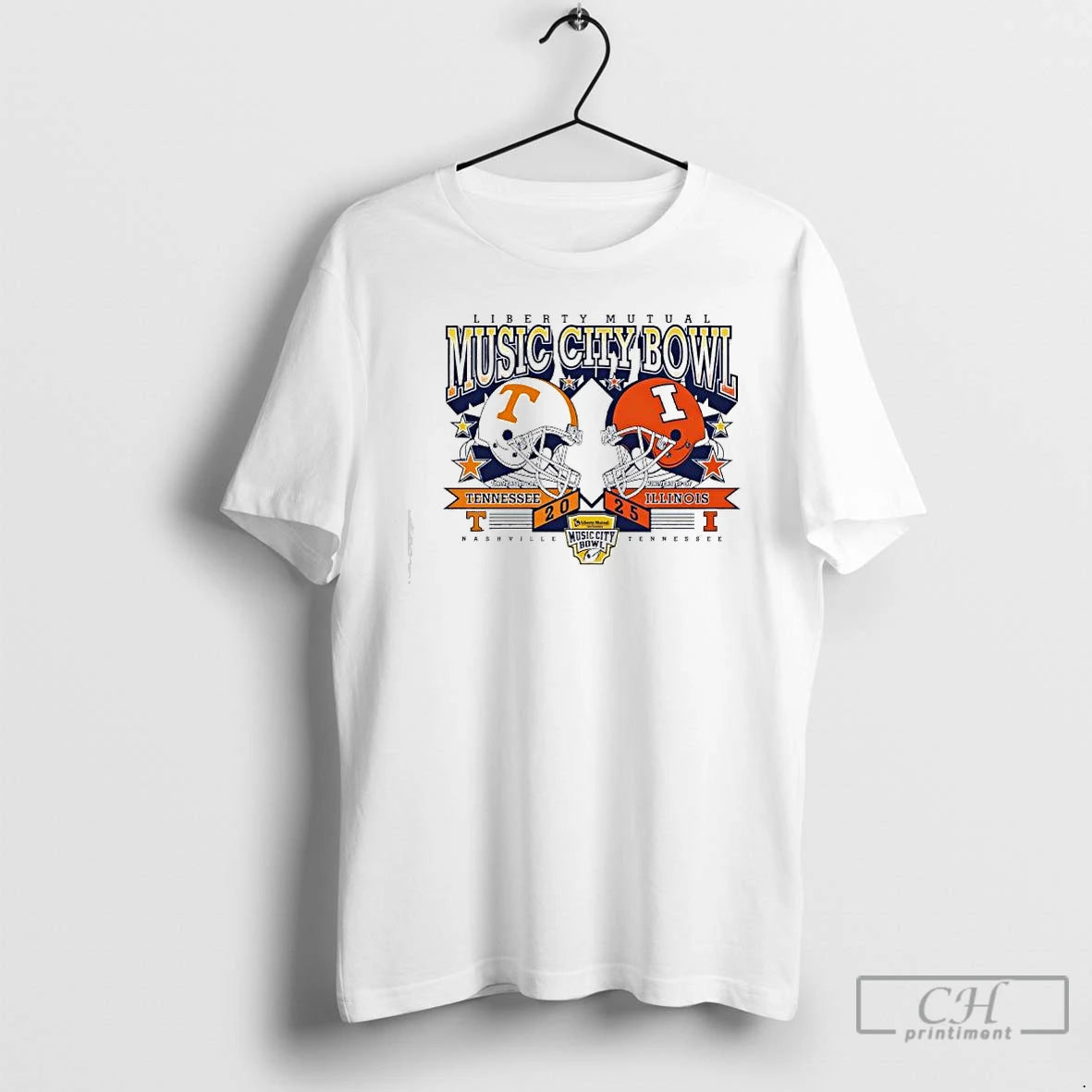 Classic Liberty Mutual Music City Bowl Tennessee Volunteers Vs Illinois Fighting Illini 2025 Helmets T-Shirts, Hoodie,...