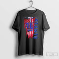 Classic New York Giants Football Battle Shattered Usa Flag Rip Design T-Shirts, Hoodie, Sweatshirt | RetroVerseTees.com