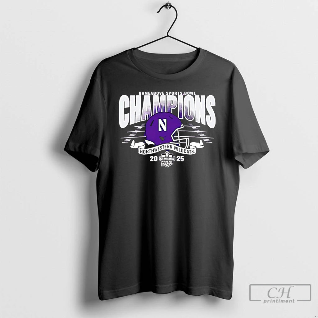 Classic Northwestern Wildcats 2025 Game Above Sports Bowl Football Champions T-Shirts, Hoodie, Sweatshirt