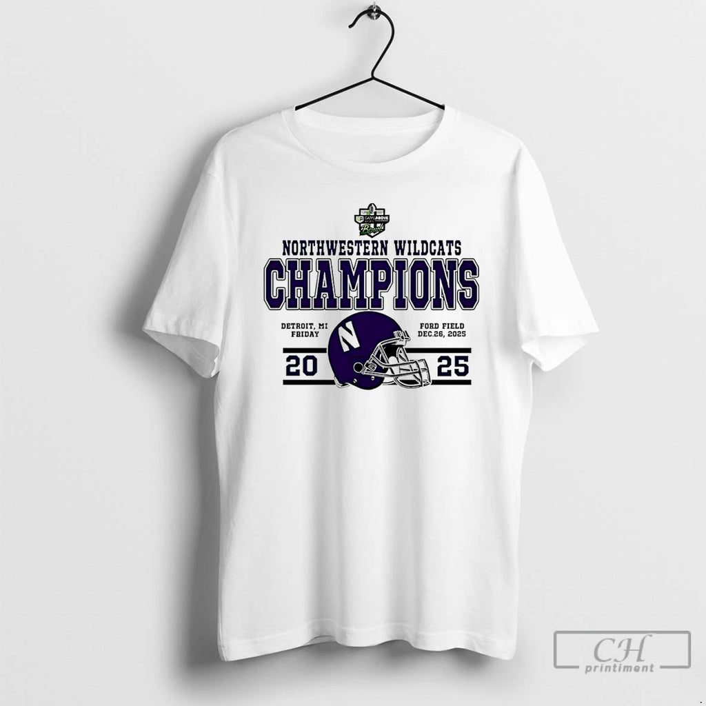 Classic Northwestern Wildcats 2025 Gameabove Sports Bowl Classic Champions T-Shirts, Hoodie, Sweatshirt | RetroVerseTees.com