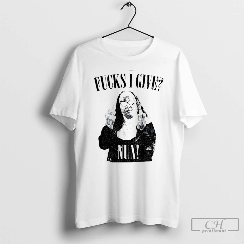 Classic Nun Middle Finger Fucks I Give Nun T-Shirts, Hoodie, Sweatshirt | RetroVerseTees.com