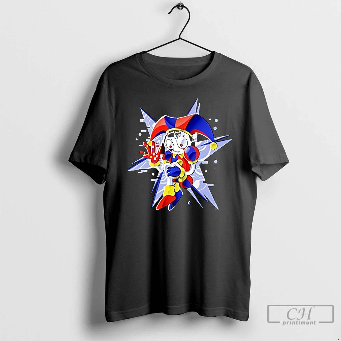 Classic Pixel Jester Retro Glitch Art Christmas T-Shirts, Hoodie, Sweatshirt | RetroVerseTees.com