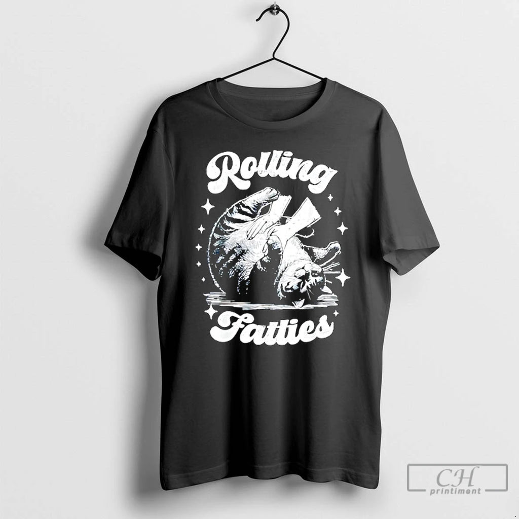 Classic Retro Funny Rolling Fatties Vintage Sarcastic Cat Meme T-Shirts, Hoodie, Sweatshirt | RetroVerseTees.com