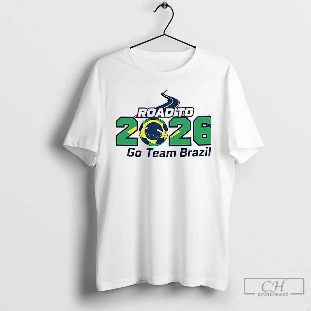 Classic Road To 2026 Go Team Brazil Fan Gear Soccer Christmas T-Shirts, Hoodie, Sweatshirt | RetroVerseTees.com