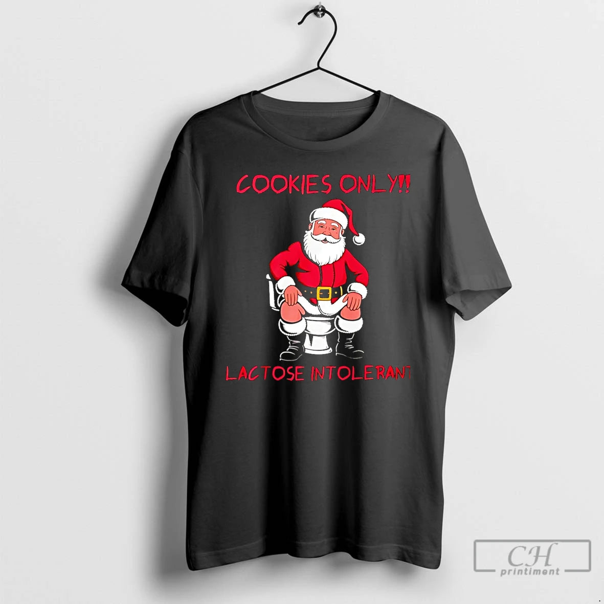 Classic Santa Toilet Cookies Only Lactose Intolerant Christmas Christmas T-Shirts, Hoodie, Sweatshirt | RetroVerseTees.com