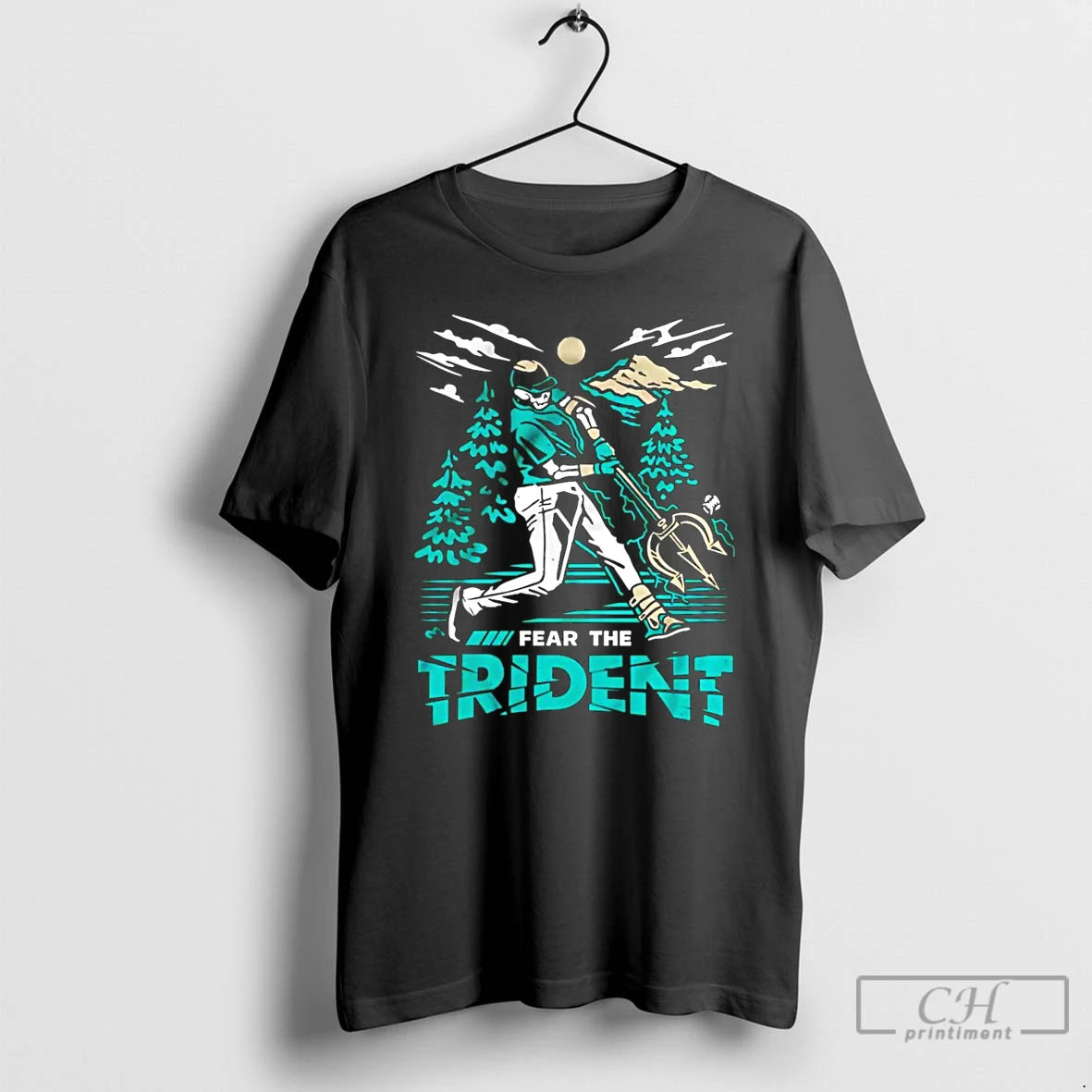 Classic Seattle Mariners Fear The Trident Skeleton T Shirts Hoodie Longsleeve