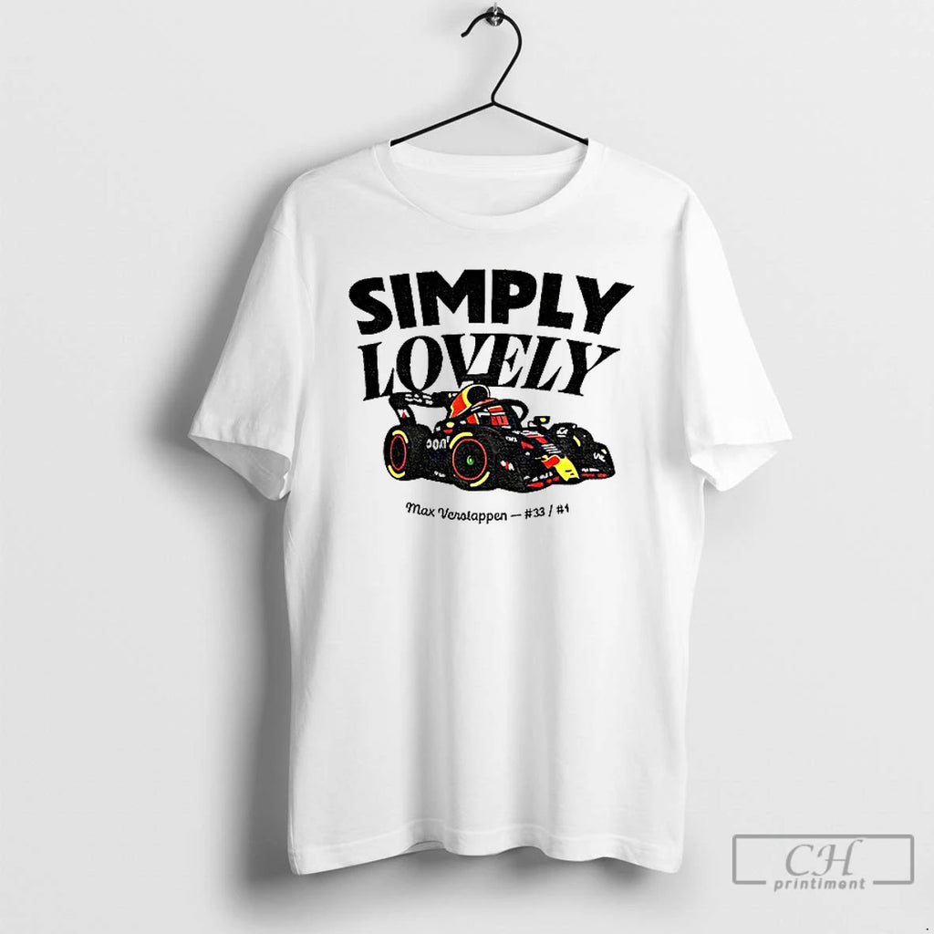Classic Simply Lovely Racing Max Verstappen F1 T-Shirts, Hoodie, Sweatshirt | RetroVerseTees.com