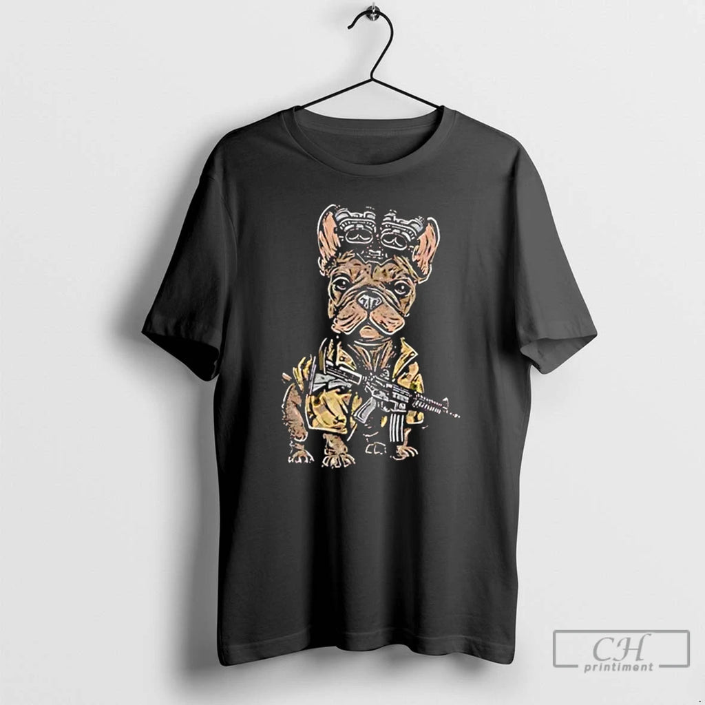 Classic Tactical Frenchie Dog T Shirts Hoodie Longsleeve
