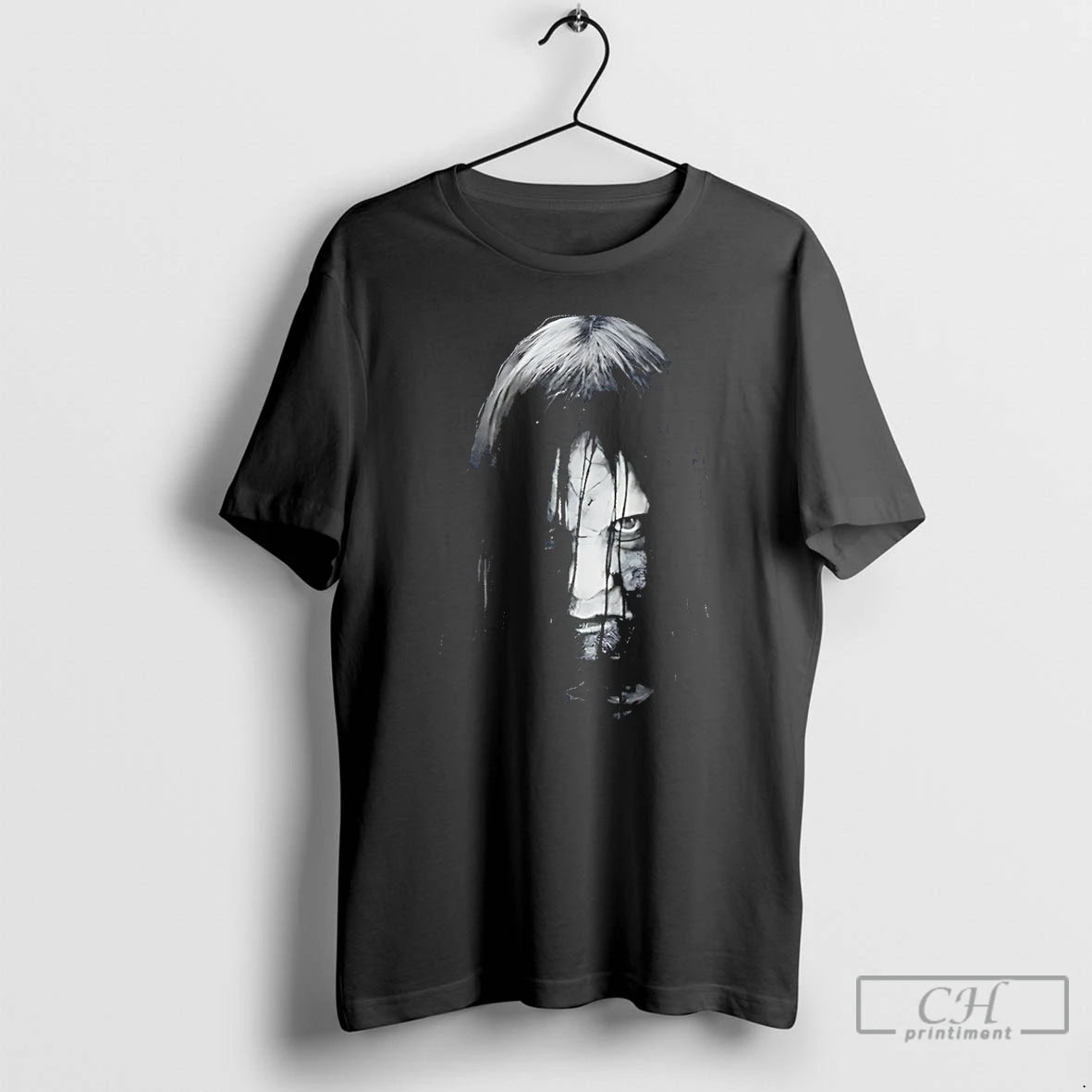 Classic The Ring Horror Character Big Face Halloween T Shirts Hoodie Longsleeve