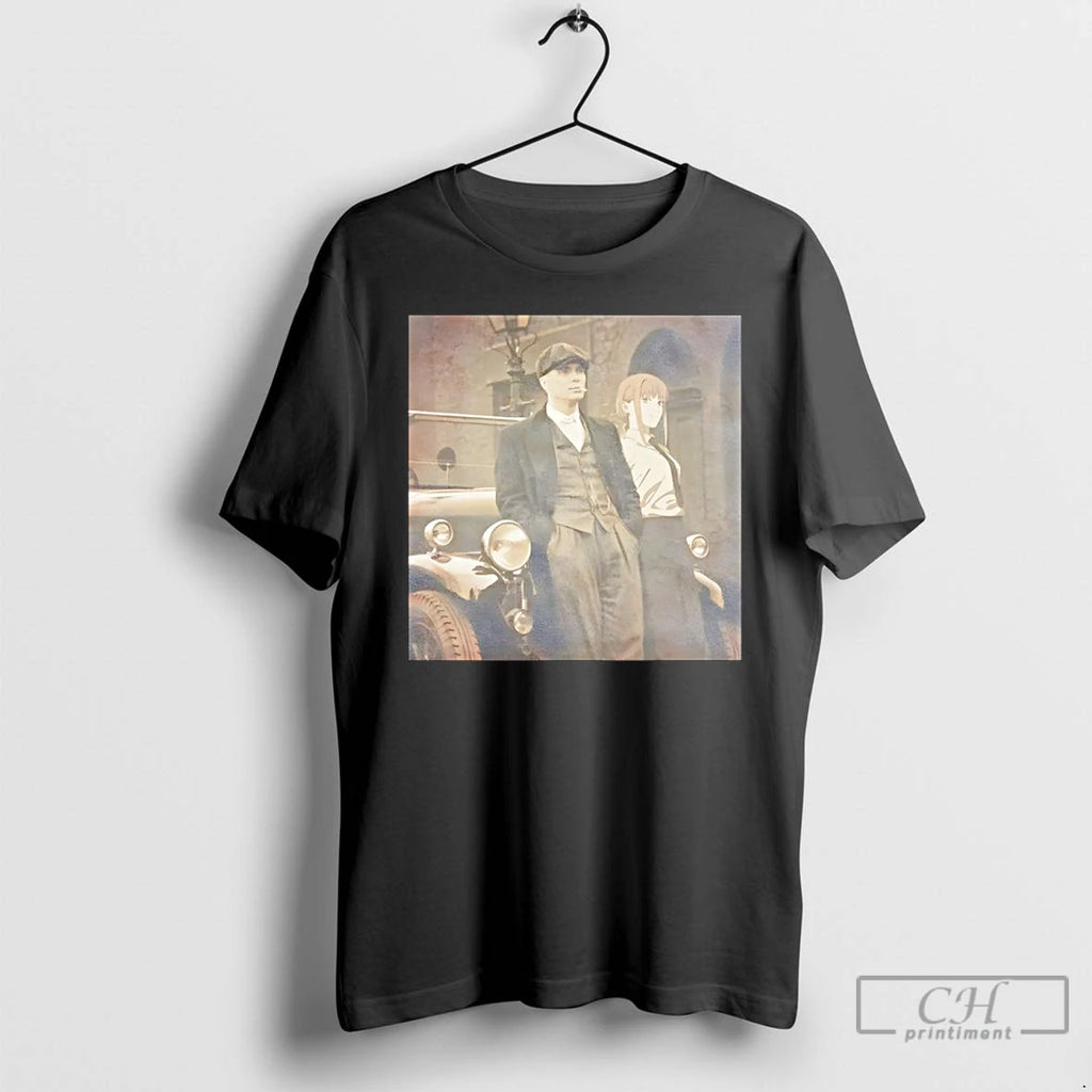 Classic Thomas Shelby X Makima Retro Style Fantasy Movies T-Shirts, Hoodie, Sweatshirt | RetroVerseTees.com