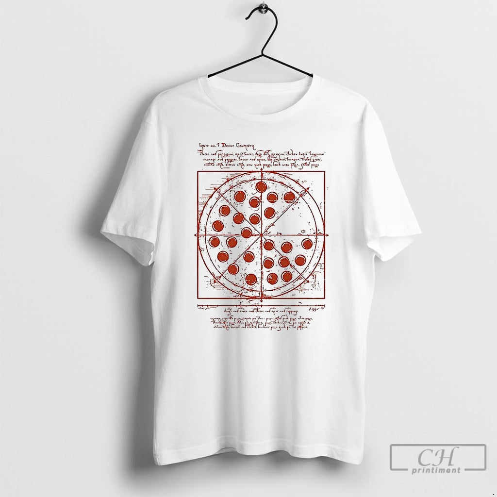 Classic Vitruvian Pizza Tee Da Vinci Hoodie, Sweatshirt | RetroVerseTees.com
