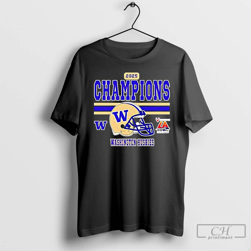 Classic Washington Huskies 2025 La Bowl Champions Helmet T-Shirts, Hoodie, Sweatshirt | RetroVerseTees.com