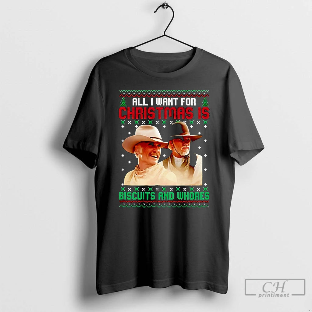 Classic Western Cowboys Biscuits And Whores Christmas Christmas T-Shirts, Hoodie, Sweatshirt | RetroVerseTees.com