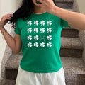 Clover Lucky Square St Patrick's Day Crewneck, Shamrock Baby Tee, Unisex Baby Tee, Saint Patrick's Day, St Patrick's Day...