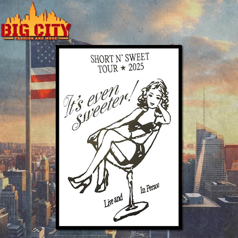 Cocktail glass Short N’ Sweet Tour It’s even Sweeter Live and In Person 2025 Shirt