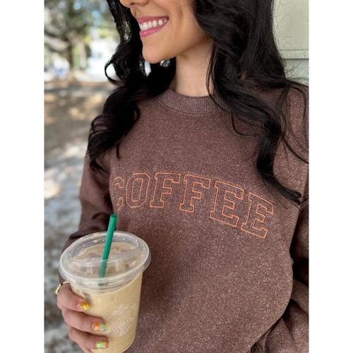 'Coffee' Embroidered Nantucket Knit T-Shirts, Hoodie, Sweatshirt | RetroVerseTees.com
