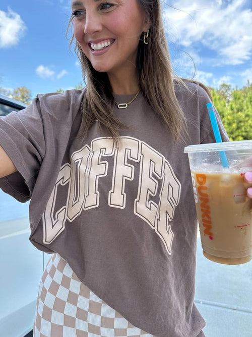 'Coffee' PUFF T-Shirt Hoodie, Sweatshirt | RetroVerseTees.com