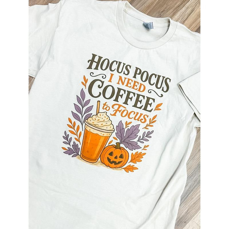 Coffee To Focus Graphic Top T-Shirts, Hoodie, Sweatshirt | RetroVerseTees.com