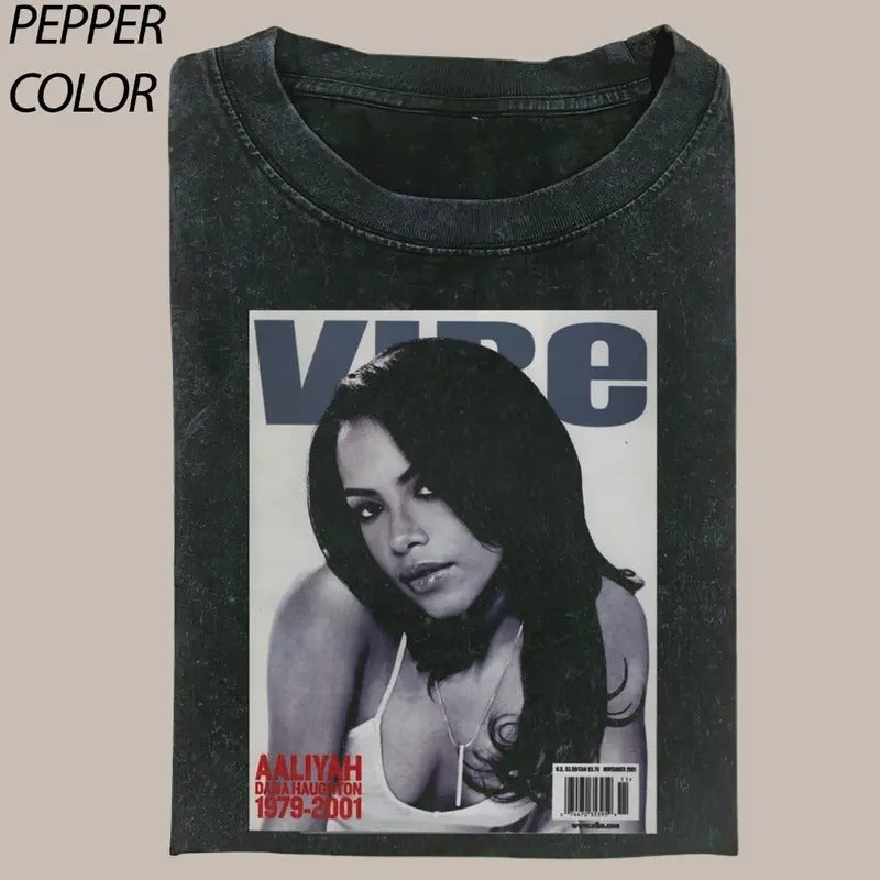 Comfort Colors 90s Aaliyah Vibe T-shirt, Vintage Rap Hip Hop Tee Aaliyah, Merch Oversized Heavy Cotton Tee, Aaliyah...