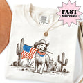 Comfort Colors Dog Shirt, 4th of July Shirt, USA Western Shirt, Fourth of July Shirt, American Flag Shirt Hoodie, Sweatshirt