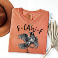 Comfort Colors F-Caw-F T-Shirt, Halloween TShirt, Fall Shirt, Raven Crow Funny Tee Women's Print Short Sleeve Shirts...