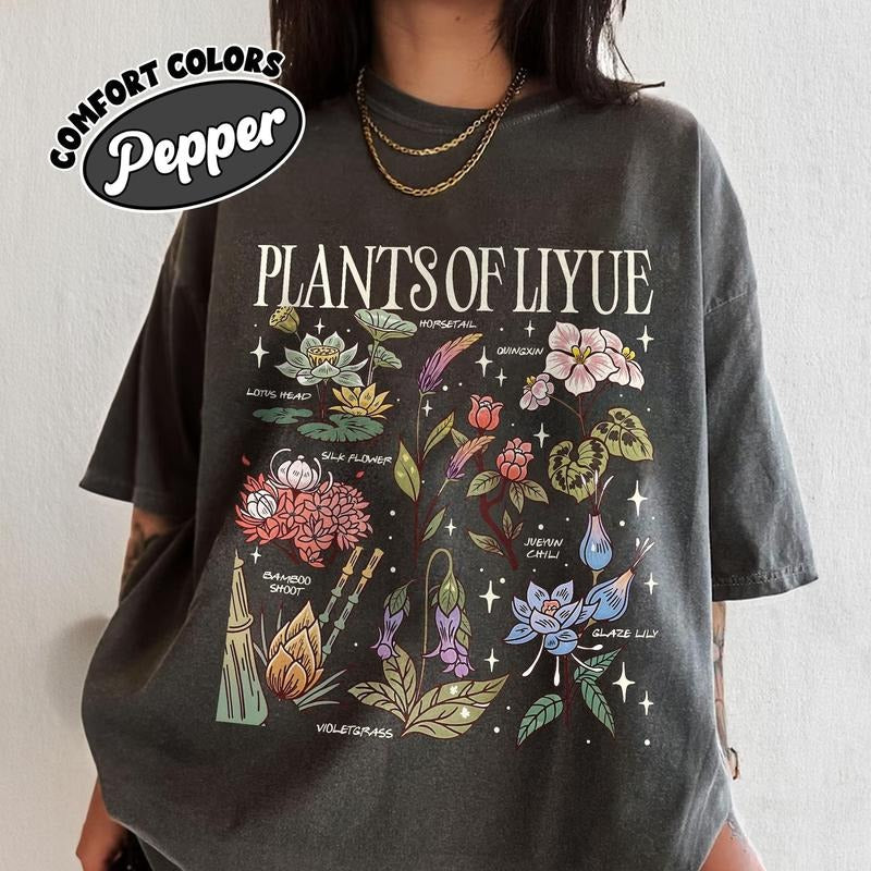 Comfort Colors Floral Game Lover T-Shirt, Wildflower Genshin T-Shirt, Floral Graphic Qingxin Tee, Gift For Game Lover...