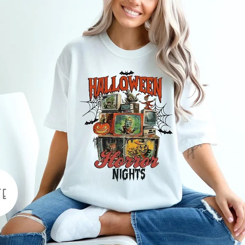Comfort Colors Halloween Horror Nights Shirt,Halloween Shirt,Halloween Horror Movie Shirt,Halloween Party,Halloween...