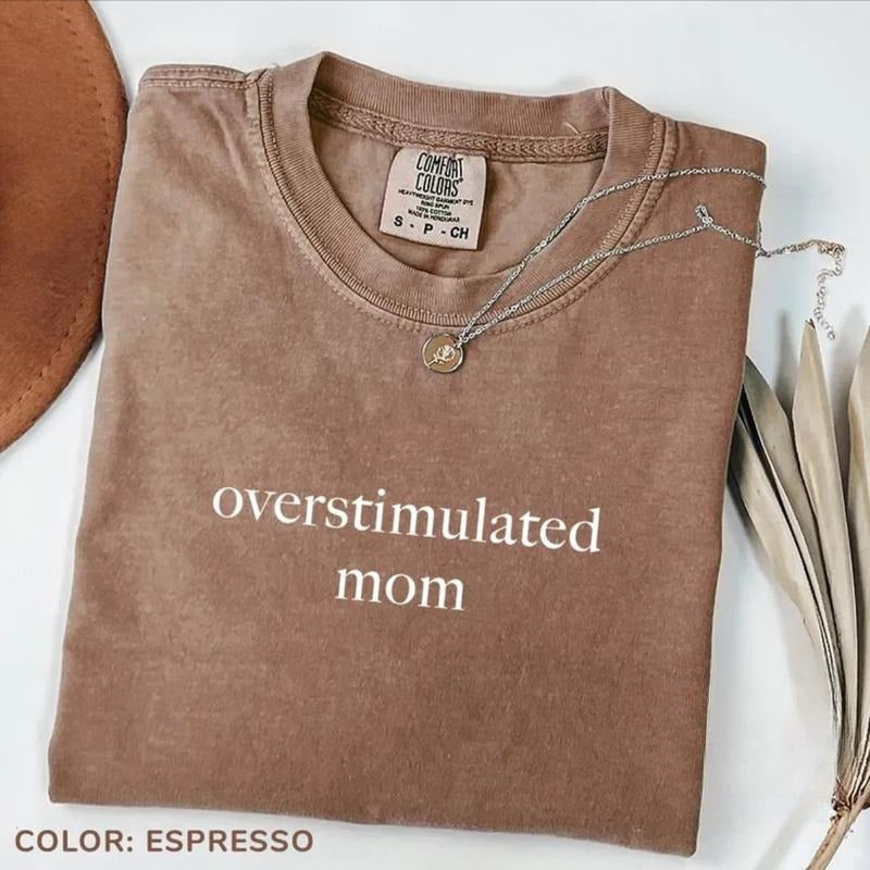 Comfort Colors Overstimulated Mom Shirt, Mom Life T-Shirt, Funny Mom Shirt, Moms Club Tee, Funny Shirt for Overstimulated...