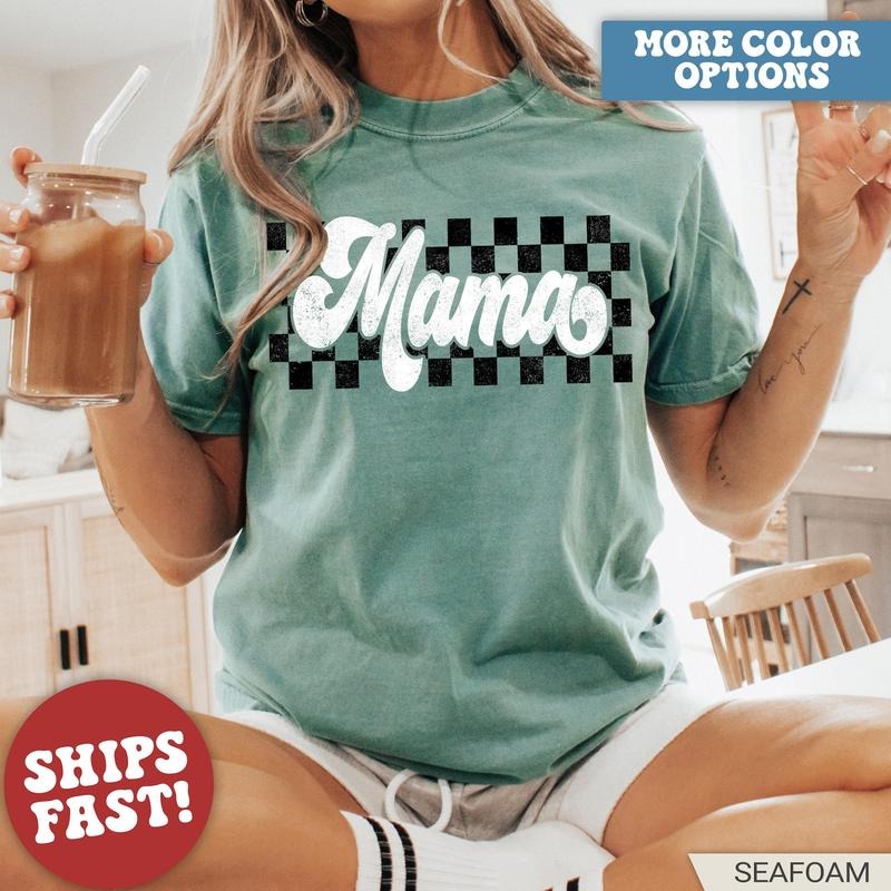 Comfort Colors Retro Mama Shirt, Mothers Day Shirt, Mom Life Shirt, Mom Shirt, First Mothers Day, Gift for Mom Hoodie,...