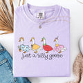 Comfort Colors Silly Goose On The Loose Shirt, Silly Goose Tshirt, Funny Graphic Tee, Cute Goose Easter T-Shirt Hoodie,...