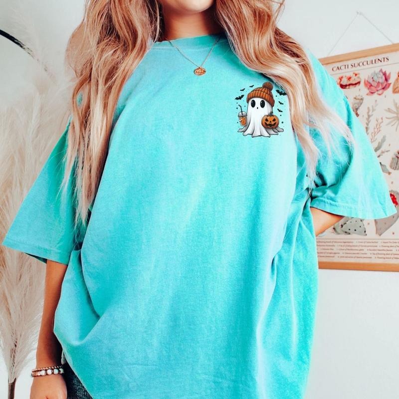 Comfort colors pocket ghost short sleeve casual cotton graphic tee Hoodie, Sweatshirt | RetroVerseTees.com