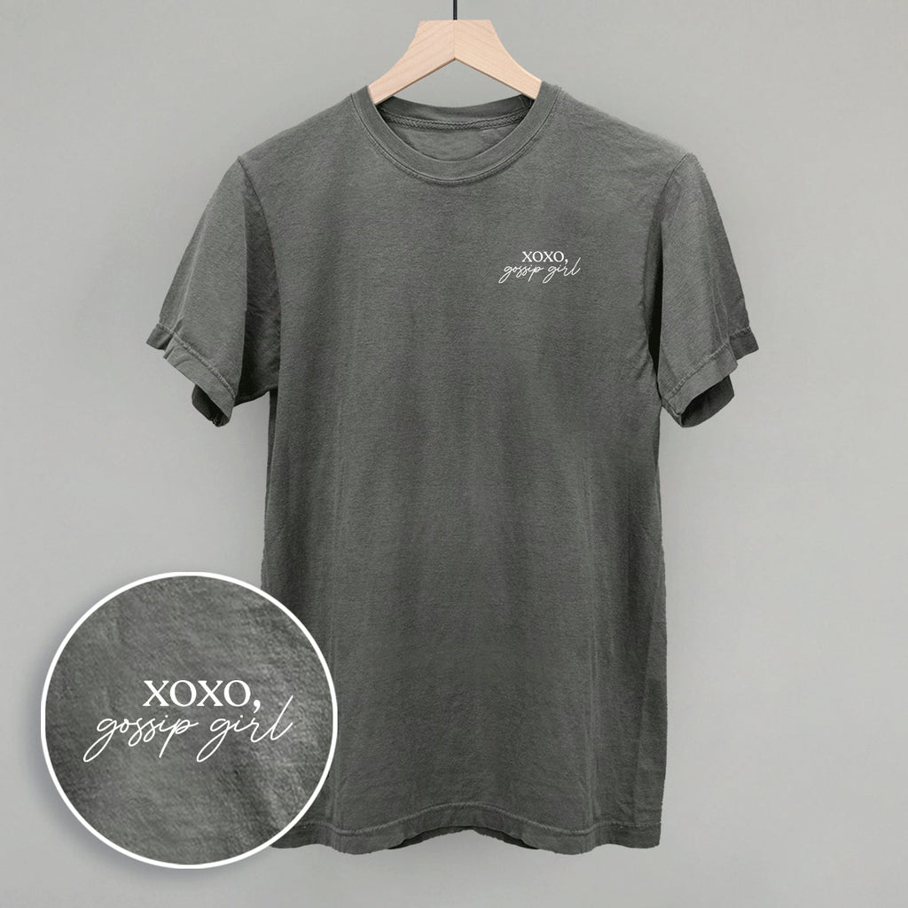 XOXO, Gossip Girl (Left Chest) T-Shirts, Hoodie, Sweatshirt | RetroVerseTees.com (Image 1)