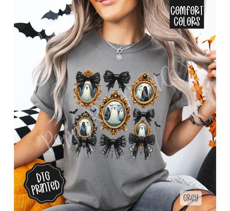 Coquette Halloween Frames Comfort Colors, Trendy Women's Fall Tshirt Hoodie, Sweatshirt | RetroVerseTees.com