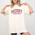 Coquette Merry Christmas Comfort Colors Shirt, Leopard Christmas Graphic Tee, Merry Unhinged Tees, Holiday Season...