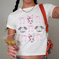 Coquette Pink Bow Bunny Baby Tee, Bunny With Glasses Baby Tee, Rabbit Easter Coquette T-Shirt, Bow Bunny Baby Tee Hoodie,...