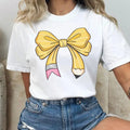 Coquette Teacher Shirt, Coquette Pencil Bow T-Shirt, Trendy Back to School Tee, Appreciation Gift, Elementary Teacher...